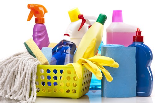 Satisfied employees in a clean office environment