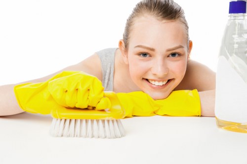 Surrey Cleaners team performing after builders cleaning