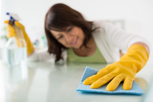Surrey domestic cleaners cleaning a kitchen area