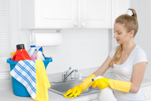Surrey cleaners performing kitchen deep cleaning